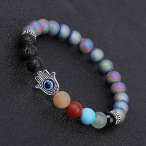 Pulsera de Piedras Naturales Coloridas con Cuentas, Creativa y Aromática, con Piedra Hamsa y Ojo Turco, para Mi <span class=keywords><strong>Hija</strong></span> - Product Image 6