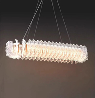 Lustre professionnel de luxe français pour salon, chambre, restaurant, villa, en verre