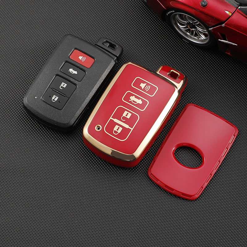 TPU Car Key Case Cover for Toyota Models - Protective Shell Bag