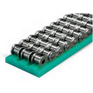 Guide-chaîne simple 08B 10B en acier <span class=keywords><strong>galvanisé</strong></span> profil C avec <span class=keywords><strong>rail</strong></span> à rouleaux en plastique - Product Image 3