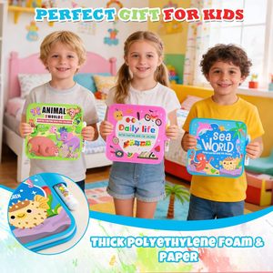 Libri da colorare ad acqua riutilizzabili per bambini: Set da <span class=keywords><strong>3</strong></span> libri magici da colorare ad acqua senza disordine - Libri da dipingere con acqua - Product Image 5