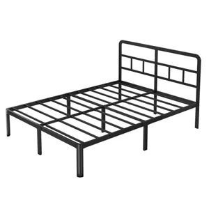 金属床架，内置床头板阁楼铁床工业风格大床单人双人