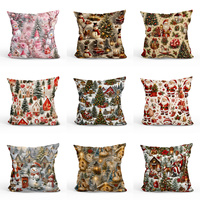 Housse de coussin de Noël décorative avec motifs Père Noël, Bonhomme de neige, Crèche, Teckel, pour la décoration de la maison en fêtes