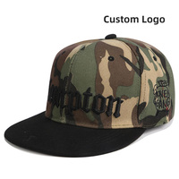 Casquette Snapback Hip Hop à visière plate avec logo personnalisé, 6 panneaux, réglable, unisexe, style décontracté streetwear