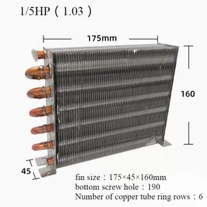 <span class=keywords><strong>DR</strong></span> 铜管铝翅片冷凝器盘管空气/水冷制冷系统（175x45x160mm 1件）5年保修中国 - Product Image 2