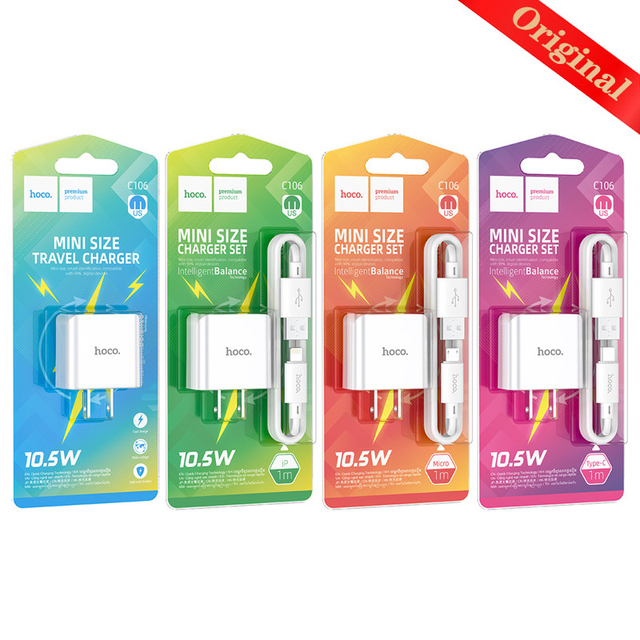 New Single-port Type-C Fast Charging Adapter with Data Cable Kit 15W 2.4A Input QC2.0 Eco-Friendly