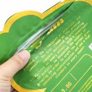 Bolsas de Plástico Laminadas con Papel de Aluminio Impresas Personalizadas, con Cierre Hermético, a Prueba de Olores, para Empacar Comestibles, Dulces y Gomitas, Bolsas Mylar de 3.5g - Product Image 4