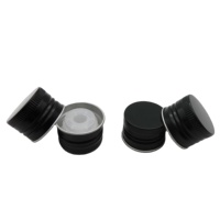 31.5*24mm bouchon à vis en aluminium couleur verte huile de coco huile de palme huile d'olive bouchon de bouteille pré-fileté avec insert en plastique