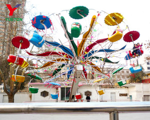 Projet d'appel d'offres du gouvernement Fun Fair Twister Double Flying Chairs Thrill Amusement Park Attraction Parachutiste Rides à vendre - Product Image 1