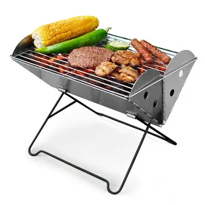 Churrasqueira Destacável Aquecimento De Aço Inoxidável Durável Elétrico Para Coreano Ao Ar Livre Gas Rotisserie Portable Fold