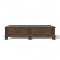 Table basse moderne minimaliste FERLY avec 2 tiroirs de rangement, table de cocktail, meuble de salon