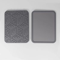 Tapis de séchage pliable antidérapant Feepop en pierre, motif ondulé fabriqué à la machine, design classique, pour comptoir de cuisine, en terre de diatomée, absorbant l'eau