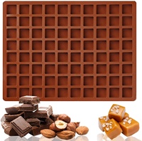 Ready Online 80 Cavities Square Silicon Mini Kuchen DIY Formen für die Schokoladen herstellung Kuchen Werkzeuge Silikon formen für die Kuchen dekoration