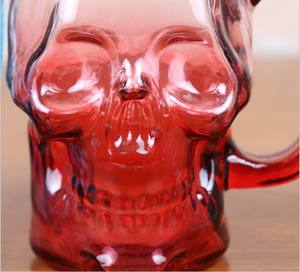 16oz 480ML Custom Colored Skull Mason Jar Tapón de rosca Sellado para agua Té Brandy o Tequila con mango - Product Image 3