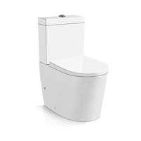 Ensemble WC et lavabo en céramique deux pièces pour salle de bain, à prix de gros, avec siphon en S ou en P, à chasse d'eau directe