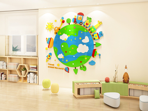 Pegatinas de pared de animales de dibujos animados en 3D, decoración de pared acrílica extraíble para habitación de niños, DIY - Product Image 2