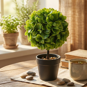 Ruopei <span class=keywords><strong>Mini</strong></span> Bola de Topiario Artificial de Boj, Resistente a los Rayos UV, Planta de Boj Artificial en Maceta Negra para Decoración de Mesa en Hogar u Oficina - Product Image 2