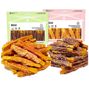 Fabrika doğrudan köpek aperatifler tavuk ördek et sarsıntılı sarılmış peynir sopa Pet gıda köpek çiğnemek küçük köpekler yüksek protein - Product Image 1