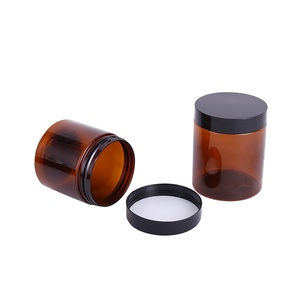 500g 500ml <b>Plastic</b> Cosmetic Cream Jar Brown/White Body Lotion <b>Containers</b> Face Mask Storage Box Ointment Case - Product Image 1