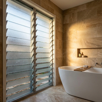Store extérieur en aluminium pour fenêtres et balcon, lames réglables pour le contrôle du soleil et la circulation de l'air, taille personnalisée
