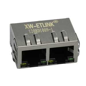 1x2 cổng PoE điện tử RJ45 Modular Jack Poe + Gigabit mạng RJ45 Nữ kết nối 5g 10g 8P8C 10 pin Ethernet RJ45 kết nối - Product Image 2