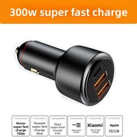 Adaptateur de charge rapide haute puissance 300W avec double USB QC 3.0 PD compatible avec les prises 12V/24V pour smartphones, tablettes, ordinateurs portables