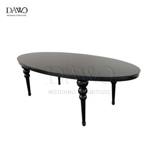 2025 Configuración de boda de jardín al aire libre <span class=keywords><strong>para</strong></span> 10 <span class=keywords><strong>personas</strong></span> Mesa de <span class=keywords><strong>pastel</strong></span> de boda ovalada negra <span class=keywords><strong>para</strong></span> sala de estar - Product Image 6