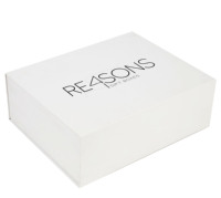 Boîte en papier blanc rigide en carton imprimé RTS avec fermeture magnétique pliable Boîte d'emballage cadeau en relief
