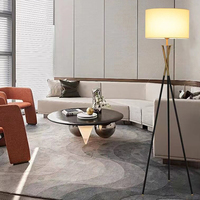 Lampadaire LED moderne et minimaliste en fer et bois, design nordique rond blanc, idéal pour chambre et salon – Meilleure vente