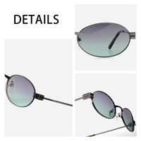 Lunettes de soleil polarisées anti-reflet UV400 légères à monture métallique ovale slim, les plus vendues, pour le cyclisme et le VTT, unisexe