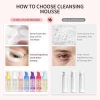 Shampoo pour cils au pH 5.5 équilibré, nettoyant pour extensions de cils, sans huile, non irritant, démaquillant pour les yeux, mousse nettoyante douce