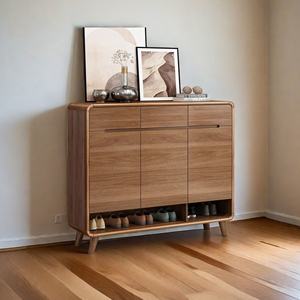 <span class=keywords><strong>ตู้</strong></span>เก็บ<span class=keywords><strong>รองเท้า</strong></span>ไม้จริงแบบตั้งพื้นสำหรับห้องนั่งเล่นอเนกประสงค์ ทนทาน ทันสมัย - Product Image 2