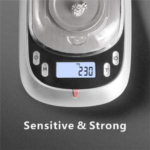 Hochpräzise digitale Milligramm-Skala Schmuck 50g/0.001g Mini-Gramm-Skala mit Tare-Funktion für Pulver-Goldschmuck - Product Image 3