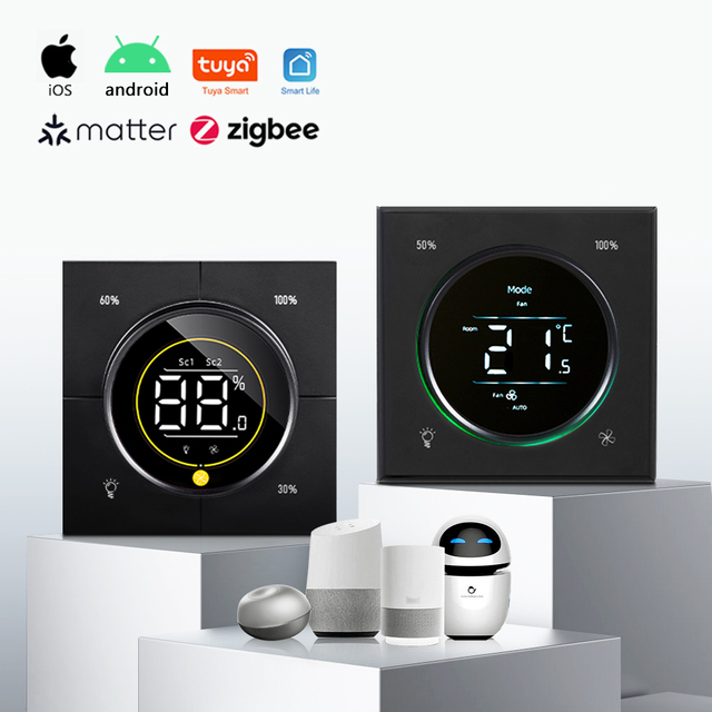Tuya Smart Home Switch Button Wi-Fi Voice Control Timer 1 2 3 4 Gang 1 2 3 4 Way CE RoHS Certification for Home Hotel Office