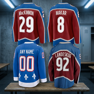 Camiseta de Hockey sobre Hielo de los Colorado Avalanche, Unisex, Sublimada, 100% Poliéster, Malla 3D, Absorbe la Humedad, Manga Larga, Cuello Redondo, Adulto, Holgada - Product Image 5