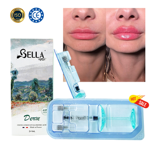 BELLA Derm Cross-Linked HA Dermal Filler pour les plis nasogéniens, les rides du front, l'<span class=keywords><strong>augmentation</strong></span> <span class=keywords><strong>des</strong></span> lèvres, anti-âge, hydratant, 2x1mL - Product Image 4