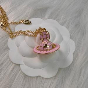 Collier Pendentif Femme Série Galilée, Strass Globe Saturne, Chaîne Bambou, Style Célébrité Internet Empress Dowager - Product Image 3