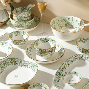 Trắng sứ đồ ăn tấm gốm Bát Phương Tây Sản phẩm xương Trung Quốc Vòng bữa ăn tối - Product Image 4