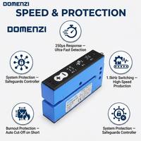 Sensor Ultrasonik DOMENZI GLU3-SLNP-V5 untuk Semua Deteksi Label NPN PNP 10-30V DC Sensor Universal untuk Mesin Pelabel Kecepatan Tinggi