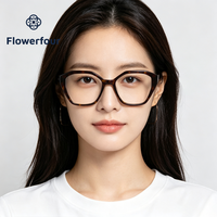 Lunettes Vintage en Acétate Flowerfour FFM3013 pour Adultes, Monture Épaisse Pleine, Lunettes Optiques, Montures de Lunettes de Mode
