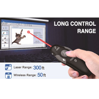 Pointeur laser sans fil 2,4 GHz, télécommande de présentation, lumière rouge, piles AAA, récepteur USB C, portée de 30 m, page haut/bas, réunion, formation