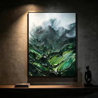 Peinture murale abstraite à l'aquarelle, vague océanique bleue, impression sur toile encadrée, Huamiao, grande décoration d'intérieur pour salon, chambre à coucher