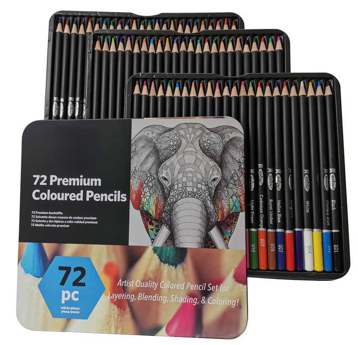 72色油性手描き鉛筆セット、新しい描画用色鉛筆、アート愛好家のための
