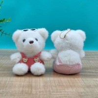 Lunettes de soleil pendentif ours mignon créatif à la mode porte-clés en peluche poupée jouet accessoire sac pour enfants pour couples sac porte-clés