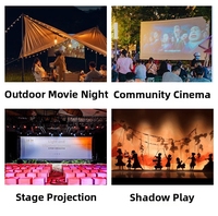 Écran de projection mural extérieur 60-120 pouces pour projecteur à ultra courte focale 4K Fresnel, écran de projection motorisé