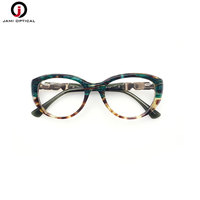 Nouvel arrivage de lunettes colorées en acétate avec logo personnalisé monture de lunettes optiques œil de chat de style vintage pour femmes