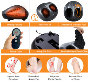 Chất lượng cao lưu thông máu Shiatsu chân Massager áp lực không khí sâu nhào cán sử dụng nhà sang trọng chân chân massage thiết bị - Product Image 6