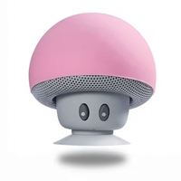 Nouveau Haut-parleur Bluetooth Tendance en Forme de Petite Tête de Champignon de Dessin Animé, Mini Support de Téléphone, Pratique avec Ventouse pour l'Extérieur, Petit Audio Intelligent