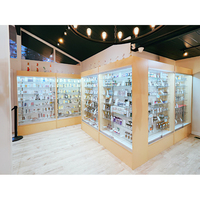 Vitrine d'affichage de magasin de fumée de haute qualité avec vitrine en verre verrouillable à lumière LED pour magasin de fumée
