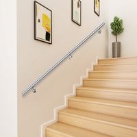 Aleader Einfach zu Installierende Wandmontierte Edelstahl-Handlaufhalterung Geländersystem für Balkon, Außenbereich & Einkaufszentren-Treppen